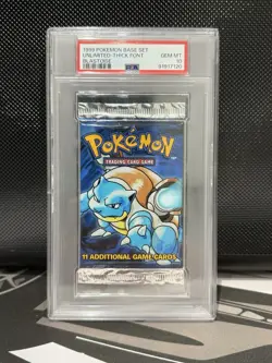 Pokemon Cards - PSA 10 Base Set Booster Pack - Unlimited Blastoise - GEM MT - Image 1