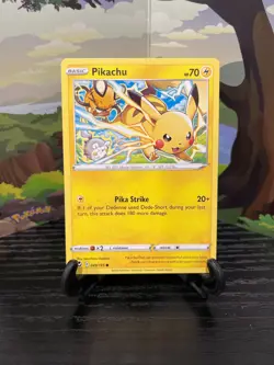 Pikachu 049/195 - Silver Tempest - Common - Pokemon Card TCG - LP - Image 1