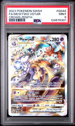 MEWTWO VSTAR Crown Zenith Holo Trainer Gallery #GG44 PSA 9 Pokemon - Image 1
