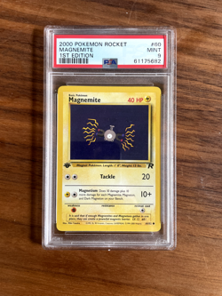 Pokemon Team Rocket 1st Edition Magnemite 60/82 PSA 9 - Image 1