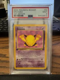 2000 Pokemon Rocket #54 - Drowzee - Mint - 1st Edition - PSA 9! - Image 1