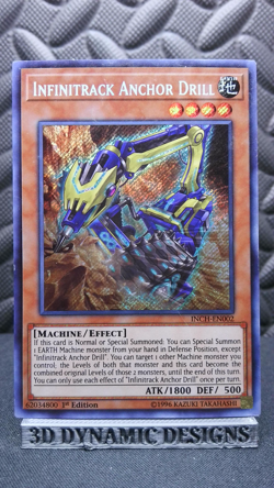 | Yugioh Infinitrack Anchor Drill INCH-EN002 1st Edition Secret Rare NM- 🔥 | - Image 1