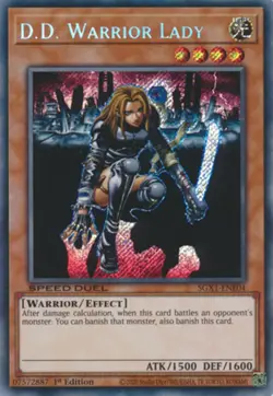Yugioh! D.D. Warrior Lady - SGX1-ENE04 - Secret Rare - 1st Edition Near Mint, En - Image 1