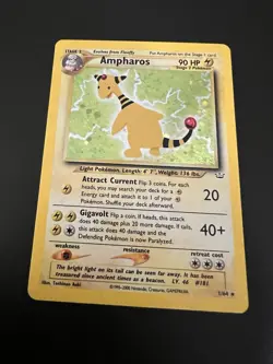 Ampharos 1/64 Neo Revelation Unlimited 2001 Pokemon Card Holo Rare NM - Image 1