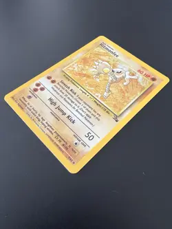Hitmonlee 7/62 Fossil Unlimited 1999 Pokemon Card Holo Rare NM - Image 3