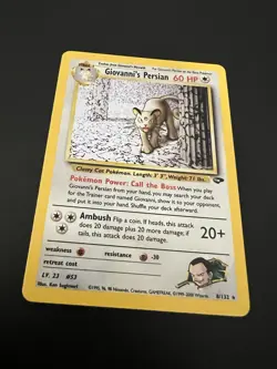 Giovanni’s Persian 8/132 Gym Challenge 2000 Pokemon Card Holo Rare NM - Image 1