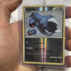 Pokemon Card Beldum Undaunted 43/90 Reverse Holo Common TCG LP/NM Nintendo 2010 - Image 1