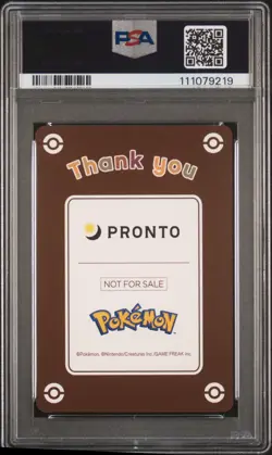 2023 POKEMON X PRONTO THANK YOU CARD VERSION 2 CHARIZARD/PIKACHU PSA 9 - Image 2
