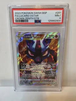 Lucario VSTAR SWSH291 SWSH: Sword & Shield Promo Cards Holo PSA 9 - Image 1