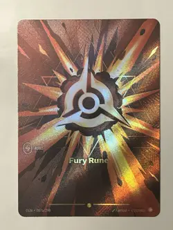 2025 League of Legends Riftbound English TCG Card Fury Rune OGN·007a/298 Alt Art - Image 1
