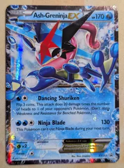 Pokemon TCG Ash-Greninja EX XY Black Star Promo XY133 Holo Card TCG Regular Size - Image 1