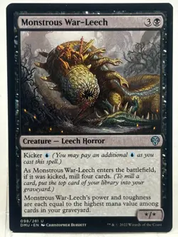 Monstrous War-Leech NM/M* Domianria United ENGLISH 098/281 mtg -UnltdCards - Image 1