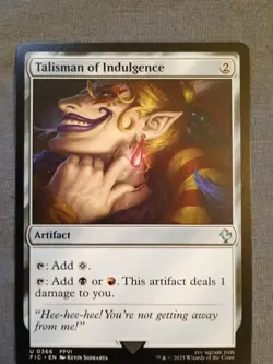 Talisman of Indulgence Commander: Final Fantasy Regular NM #366 - Image 1