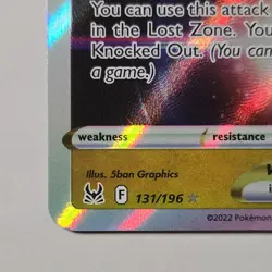 Pokemon Giratina VSTAR TCG Stamped Card 131/196 Prize Pack Series 4 - Image 5