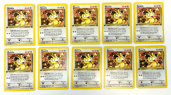 Meowth 62/82 1st Edition Team Rocket Non-Holo Pokemon Card Near Mint QTY (10) - Image 1