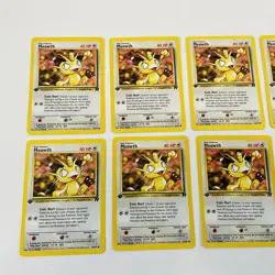 Meowth 62/82 1st Edition Team Rocket Non-Holo Pokemon Card Near Mint QTY (10) - Image 2