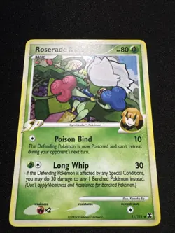 Pokemon TCG Roserade [GL] Rising Rivals 12/111 Holo Holo SWIRL Rare LP/NM - Image 1