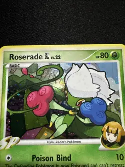 Pokemon TCG Roserade [GL] Rising Rivals 12/111 Holo Holo SWIRL Rare LP/NM - Image 2