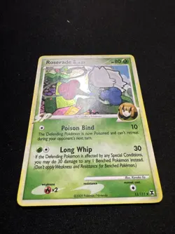 Pokemon TCG Roserade [GL] Rising Rivals 12/111 Holo Holo SWIRL Rare LP/NM - Image 3