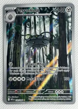 Pokemon S&V English White Flare Ferrothron Illustration Rare 149/086 - Image 1