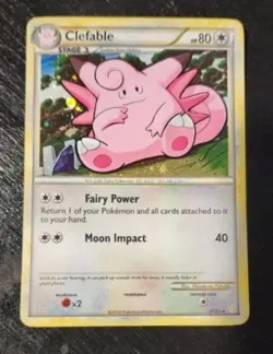 Pokemon Clefable HeartGold SoulSilver 3/123 Near Mint NM Holo Rare - Image 1