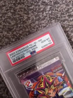 Yu-Gi-Oh! 2003 Labyrinth of Nightmare Booster Pack 1st Edition PSA 10 GEM MINT - Image 5