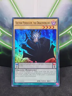 Yugioh Vector Pendulum, the Dracoverlord DOCS-EN024 Super Rare 1st Edition NM - Image 1