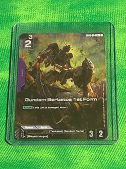 Gundam Card Game Gundam Barbatos 1st Form GD02-054 LR+ English - Dual Impact - Image 1