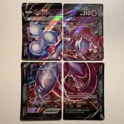 Pokemon TCG SWSH Mewtwo V-UNION Full Set Of 4 Black Star Promo Cards NM - Image 1