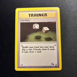 Pokemon TCG Gambler Card 60/62 Fossil Regular - Image 1