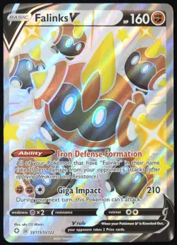Pokemon TCG Falinks V SV115/SV122 2021 Shining Fates Shiny Holo Rare Card - NM - Image 1