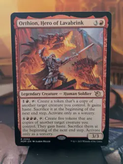 Magic The Gathering Orthion, Hero of Lavabrink March of the Machine Regular NM - Image 1