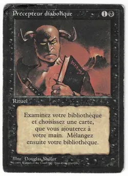 ►Magic-Style◄ MTG - Demonic Tutor - French Revised FBB - Poor (inked) - Image 1