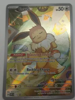Pokemon TCG Eevee Prismatic Evolutions Promo SVP173 Stamped Pokemon Center - Image 1