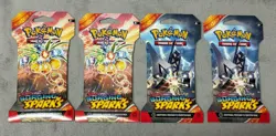 4x Surging Sparks Sleeved Booster Packs Lot Pokemon TCG SEALED - Image 1