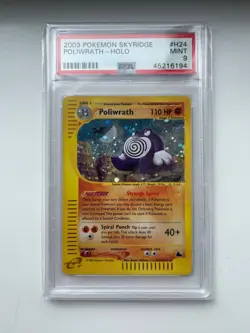 Pokemon Skyridge POLIWRATH H24 Holo PSA 9 MINT - Image 1