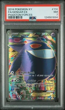2014 Pokemon XY Phantom Forces Gengar EX 114/119 PSA 7 NM Freshly Graded 👻🔥 - Image 2