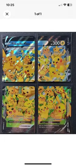 Pokemon Pikachu V-Union Complete Set Near Mint SWSH139 SWSH140 SWSH141 SWSH142 - Image 1