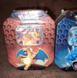 Pokemon Hidden Fates Tins (Set of 3 Tins) - Charizard, Raichu, Gyarados Art Set - Image 1