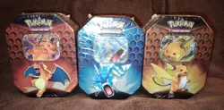 Pokemon Hidden Fates Tins (Set of 3 Tins) - Charizard, Raichu, Gyarados Art Set - Image 2