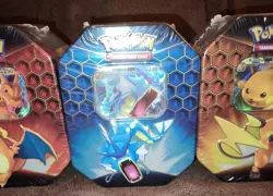 Pokemon Hidden Fates Tins (Set of 3 Tins) - Charizard, Raichu, Gyarados Art Set - Image 5