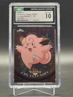 Pokemon Clefairy Topps Chrome 2000 Series 1 2000 CGC Gem Mint 10 #35 - Image 1