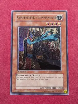 Yugioh Gravekeeper's Commandant (UTR) FOTB-EN015 Ultimate Rare 1st Edition NM - Image 1