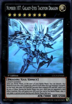 Number 107: Galaxy-Eyes Tachyon Dragon 1st Ed Ghost LTGY-EN044 Yu-Gi-Oh! - Image 1
