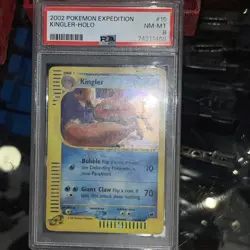 PSA 8 Kingler - 15/165 Holo - Expedition 2002 - Pokemon Card NEAR MINT Pop 149 - Image 1