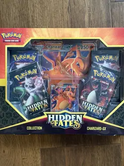 Sealed CHARIZARD GX Collection Box HIDDEN FATES (4 Booster Packs) Pokemon Cards - Image 2