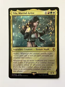 MTG Tifa, Martial Artist (Surge Foil) Commander: Final Fantasy 225 FF7 FFVII NM - Image 1
