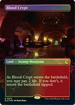 Foil Borderless BLOOD CRYPT Rare R 0274 CLU EN MTG Magic - RAVNICA CLUE EDITION - Image 1
