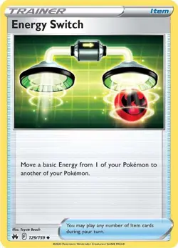 Energy Switch 129/159 Reverse Holo LP-NM - Pokemon TCG Crown Zenith CRZ Trainer - Image 3