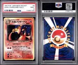 1997 POKEMON JAPANESE ROCKET #6 DARK CHARIZARD-HOLO PSA 9 - Image 1